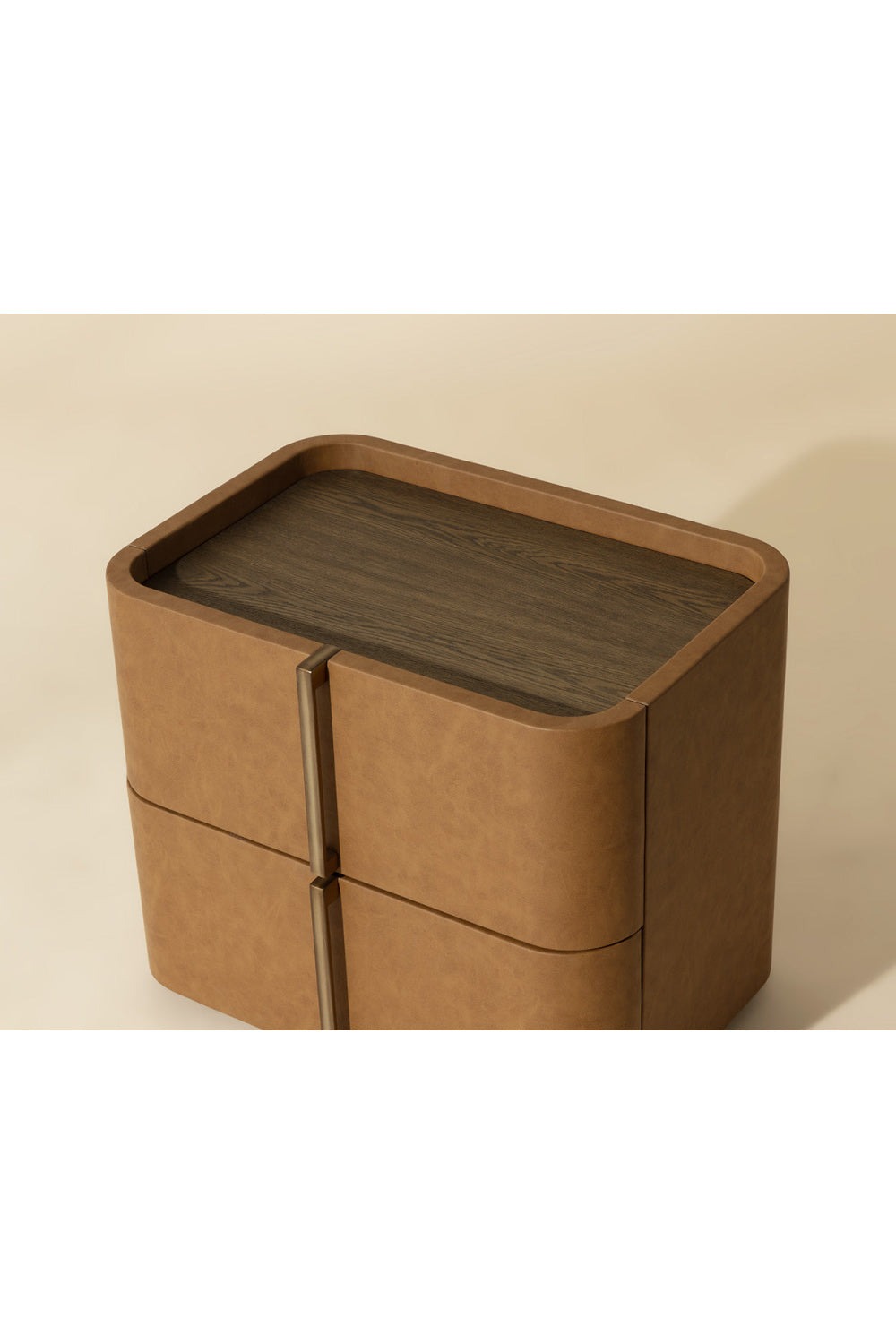   Modern European furniture - Leather-Look 2-Drawer Nightstand - www.oroa.com | Oroa.com