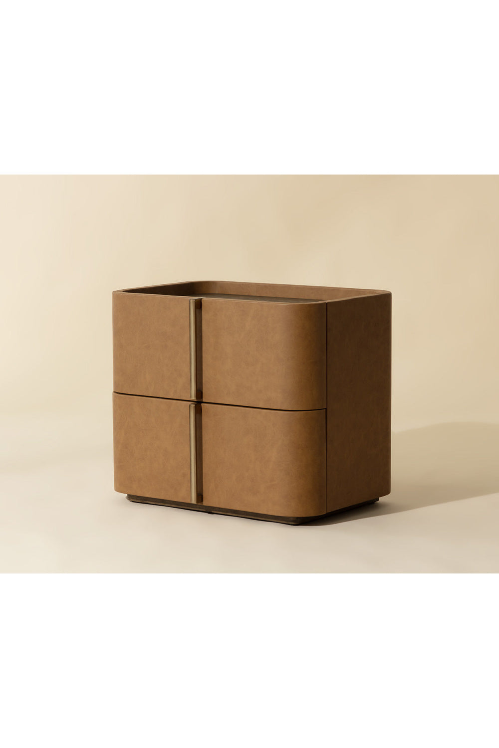   Modern European furniture - Leather-Look 2-Drawer Nightstand - www.oroa.com | Oroa.com