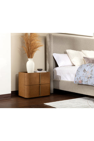   Modern European furniture - Leather-Look 2-Drawer Nightstand - www.oroa.com | Oroa.com