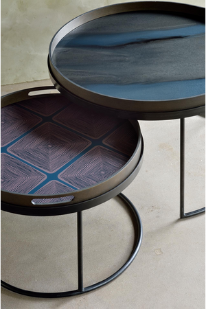   Hand-painted Glass Round Tray | Oroa.com