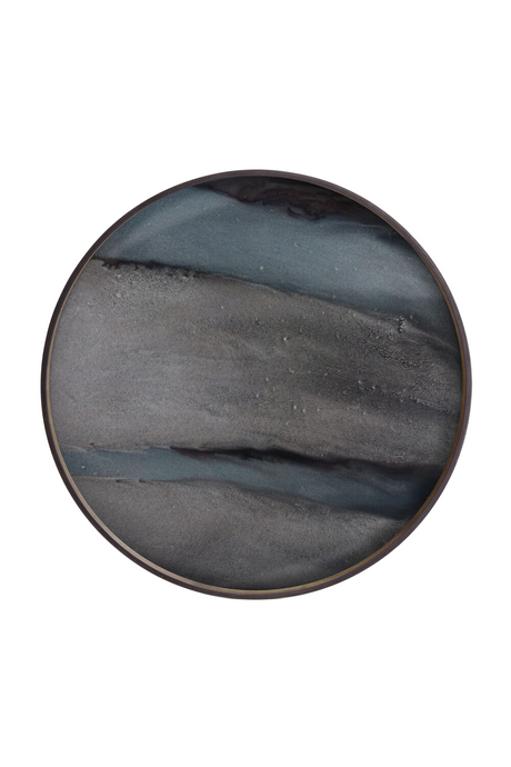   Hand-painted Glass Round Tray | Oroa.com