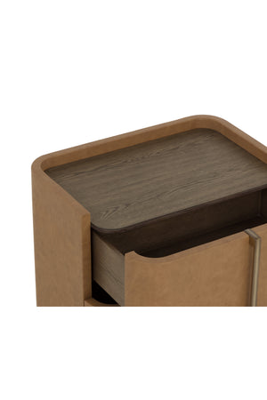   Modern European furniture - Leather-Look 2-Drawer Nightstand - www.oroa.com | Oroa.com