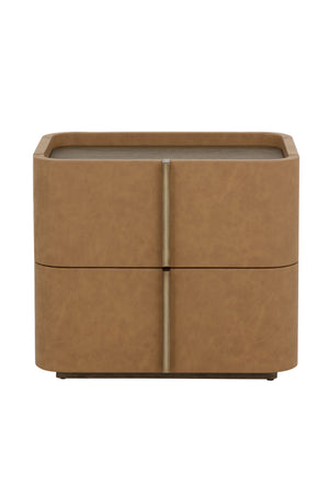   Modern European furniture - Leather-Look 2-Drawer Nightstand - www.oroa.com | Oroa.com