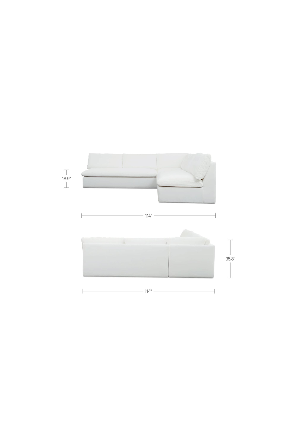   Modern European furniture - 3-Piece White Outdoor Modular Sofa - www.oroa.com | Oroa.com