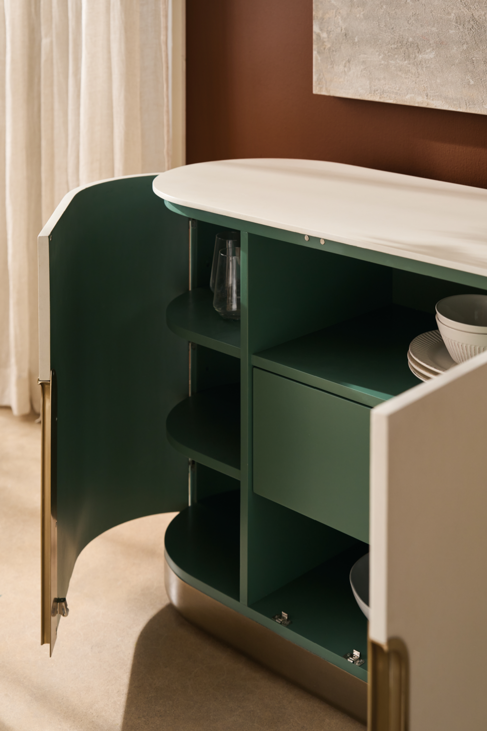   Bronze Hardware 4-Door Sideboard | Oroa.com