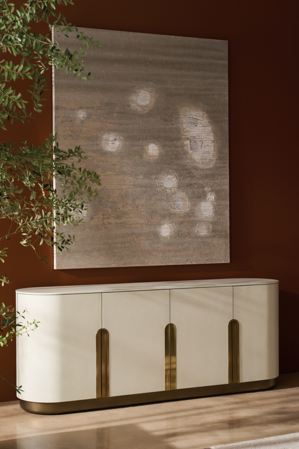   Bronze Hardware 4-Door Sideboard | Oroa.com