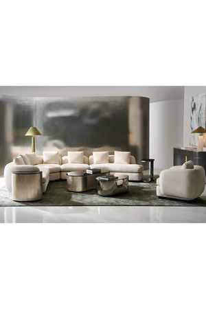   Ivory Linen Swivel Chair | Oroa.com