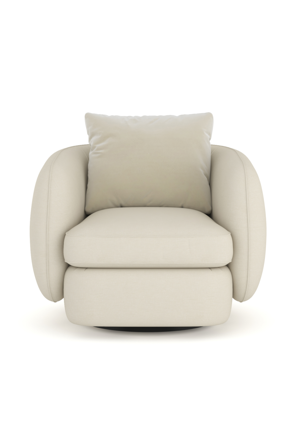   Ivory Linen Swivel Chair | Oroa.com