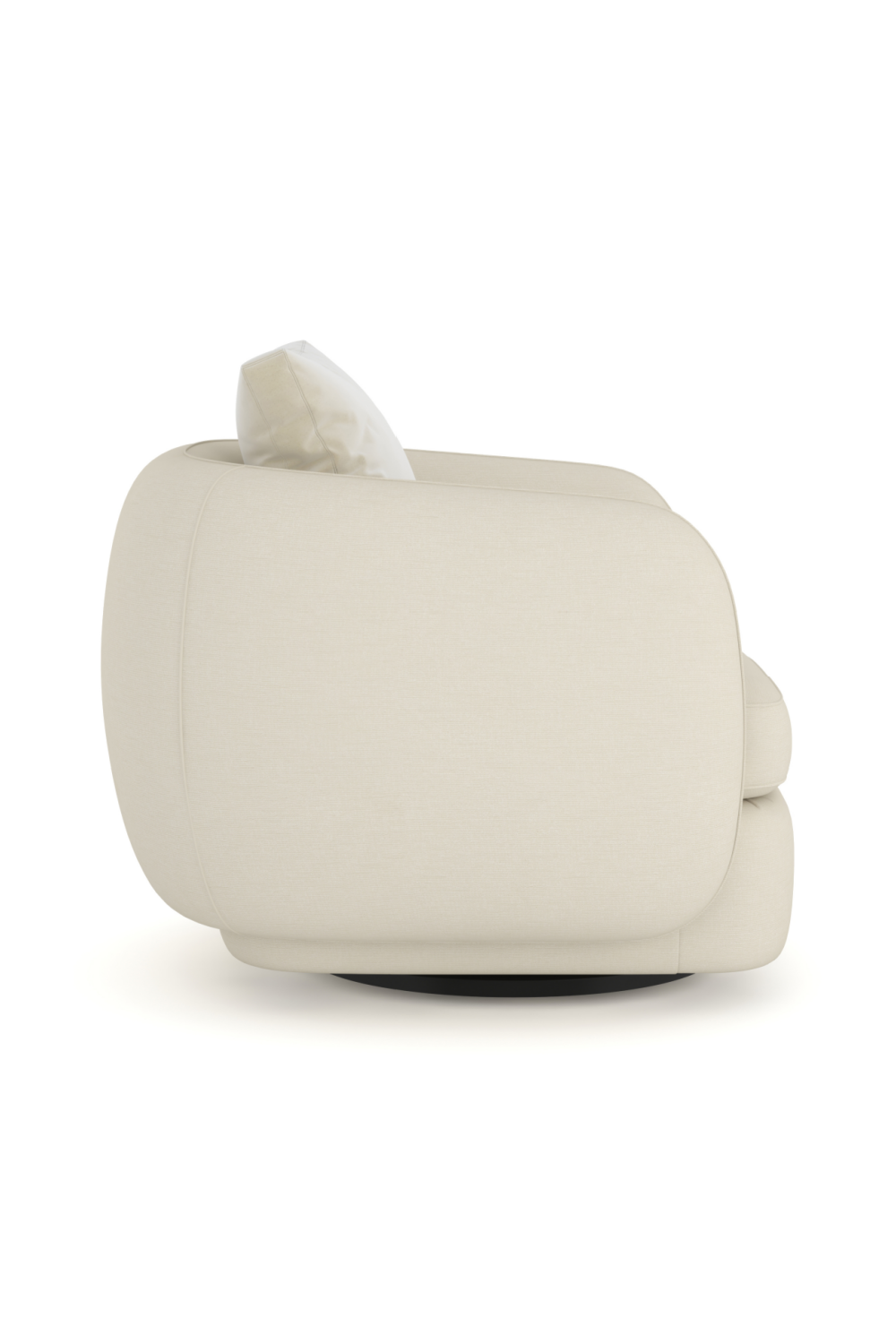   Ivory Linen Swivel Chair | Oroa.com