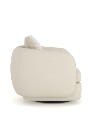   Ivory Linen Swivel Chair | Oroa.com
