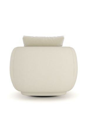   Ivory Linen Swivel Chair | Oroa.com