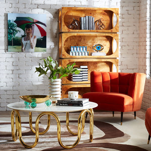   Curved Orange Club Chair | Oroa.com