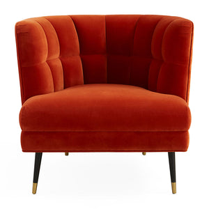   Curved Orange Club Chair | Oroa.com