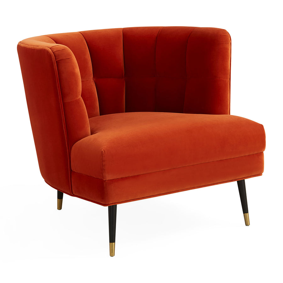   Curved Orange Club Chair | Oroa.com