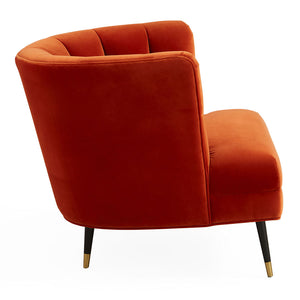  Curved Orange Club Chair | Oroa.com