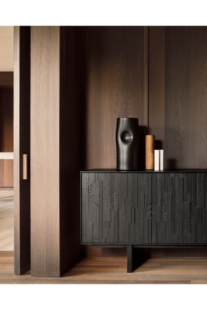   Black Teak Industrial Sideboard | Oroa.com
