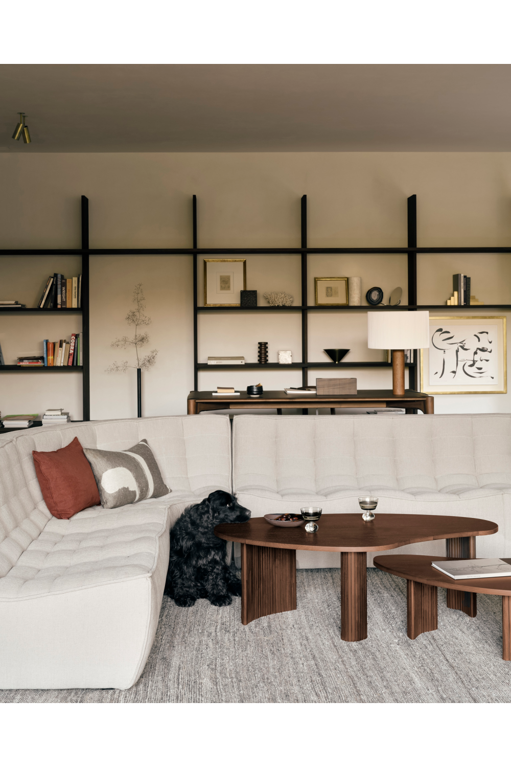   Teak Pebble-Shaped Coffee Table | Oroa.com