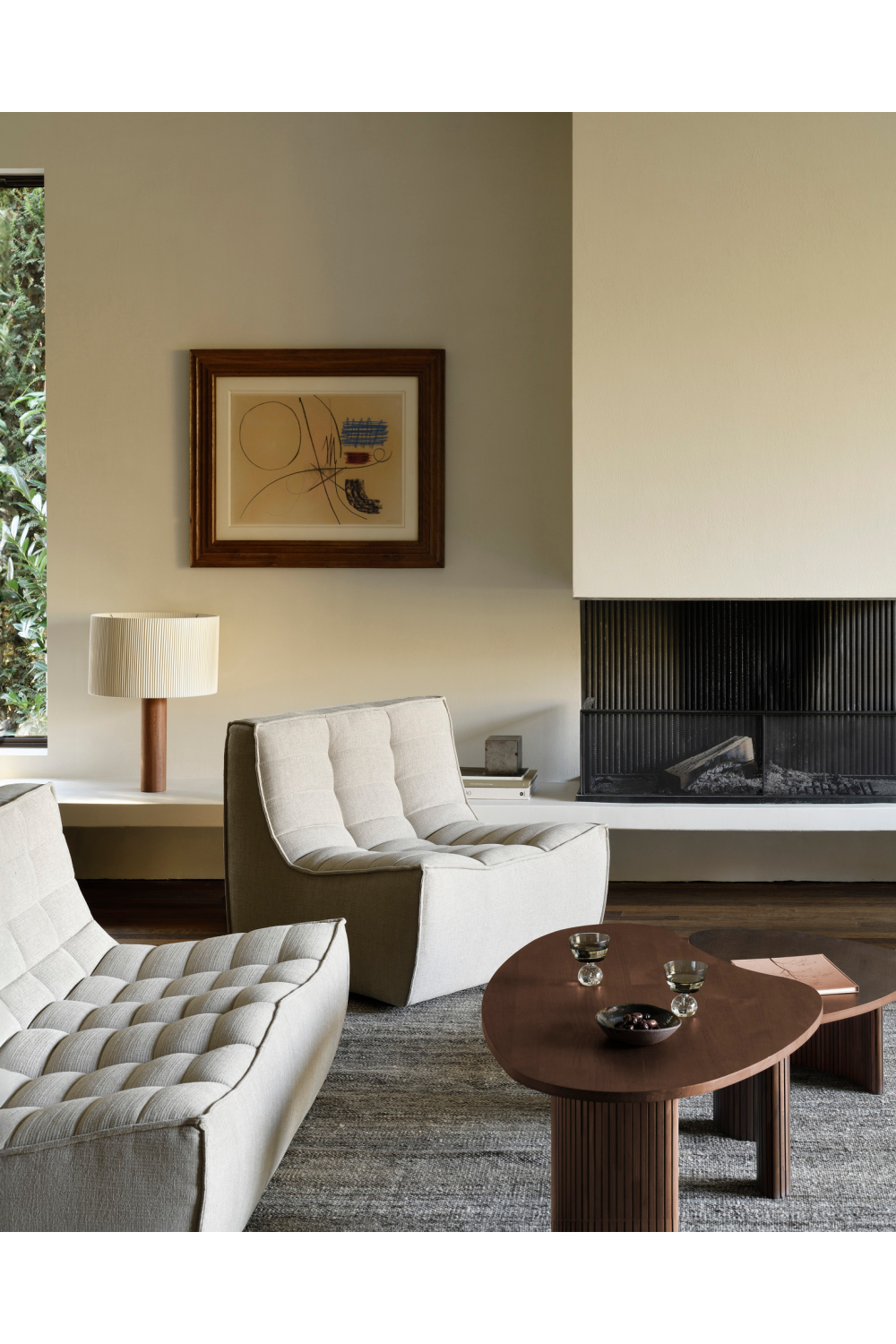   Teak Pebble-Shaped Coffee Table | Oroa.com