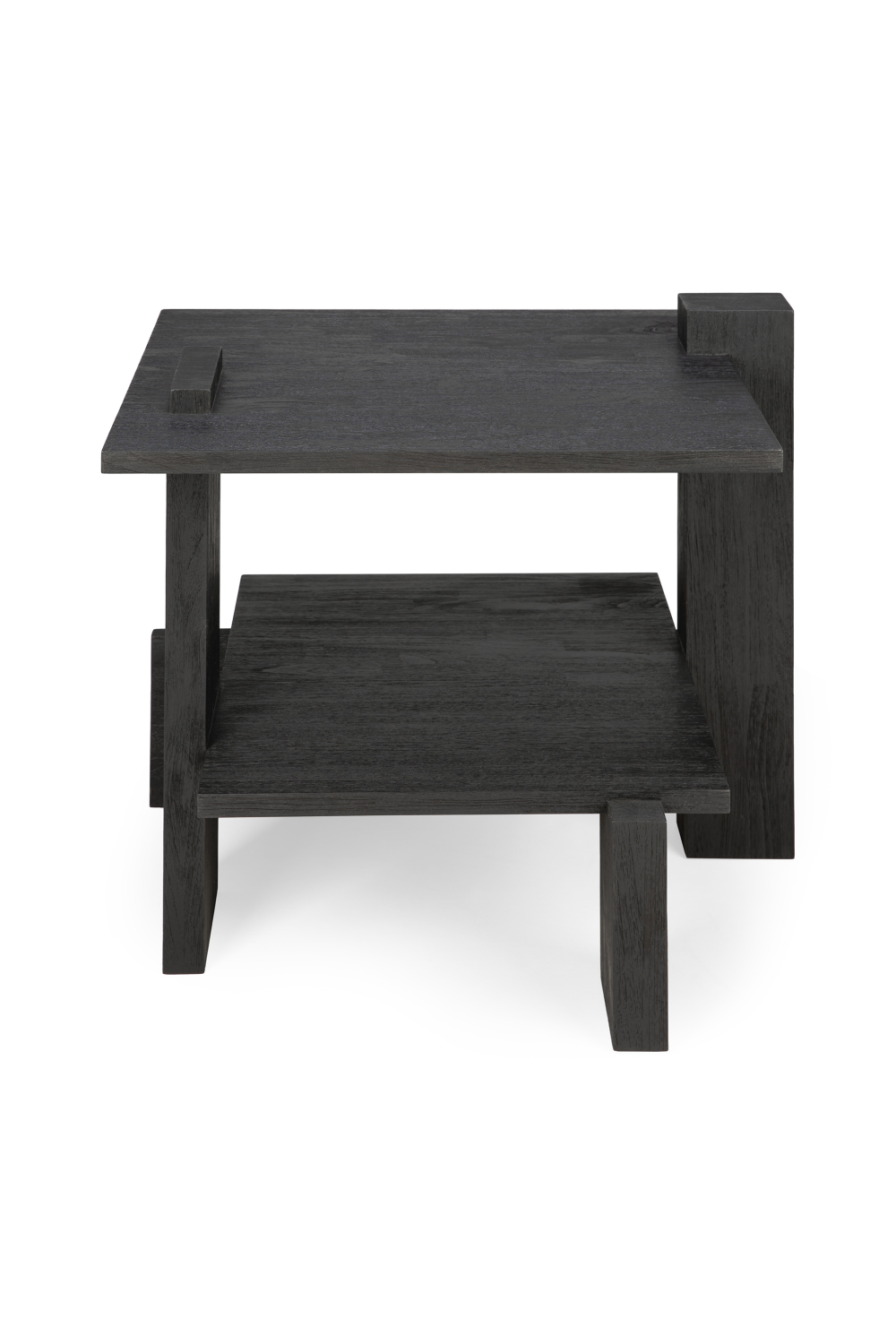   Black Teak Architectural Side Table | Oroa.com
