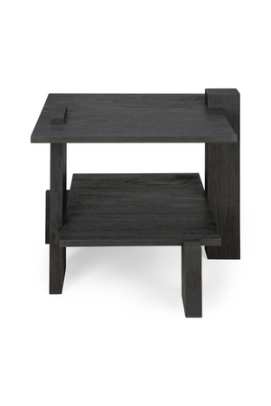   Black Teak Architectural Side Table | Oroa.com