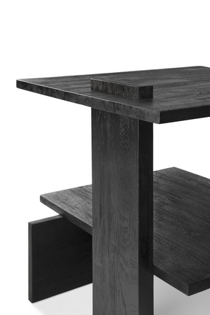   Black Teak Architectural Side Table | Oroa.com
