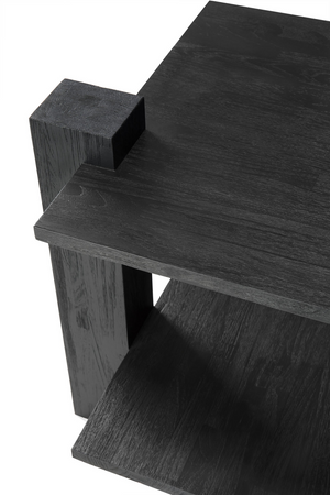   Black Teak Architectural Side Table | Oroa.com