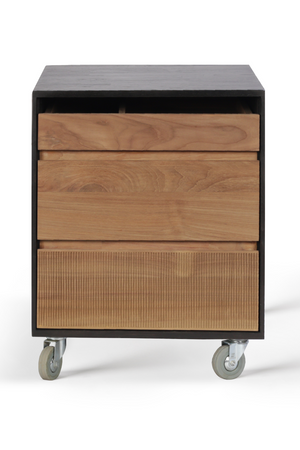   Teak Wheeled Drawer Unit | Oroa.com