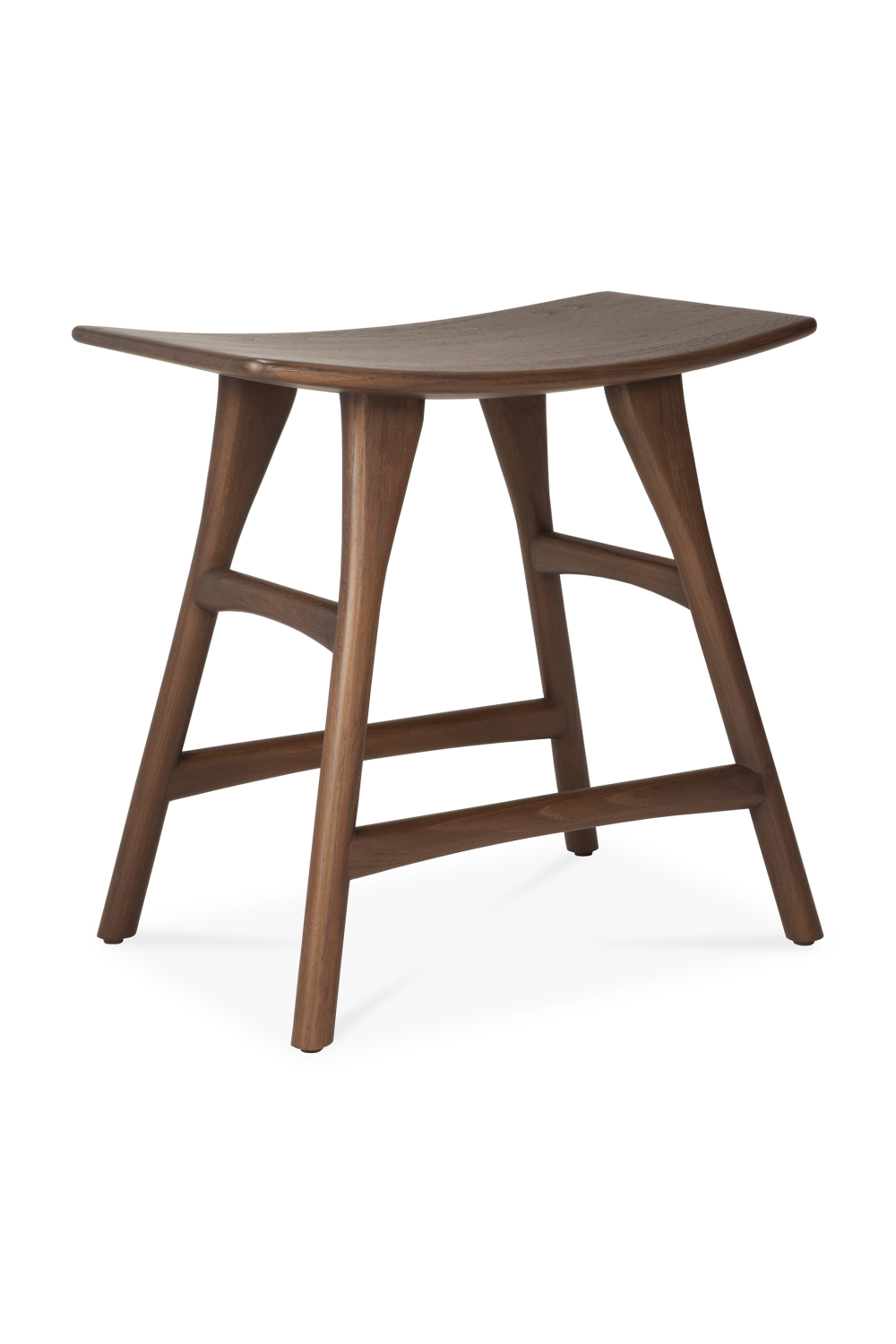   Varnished Teak Stool | Oroa.com
