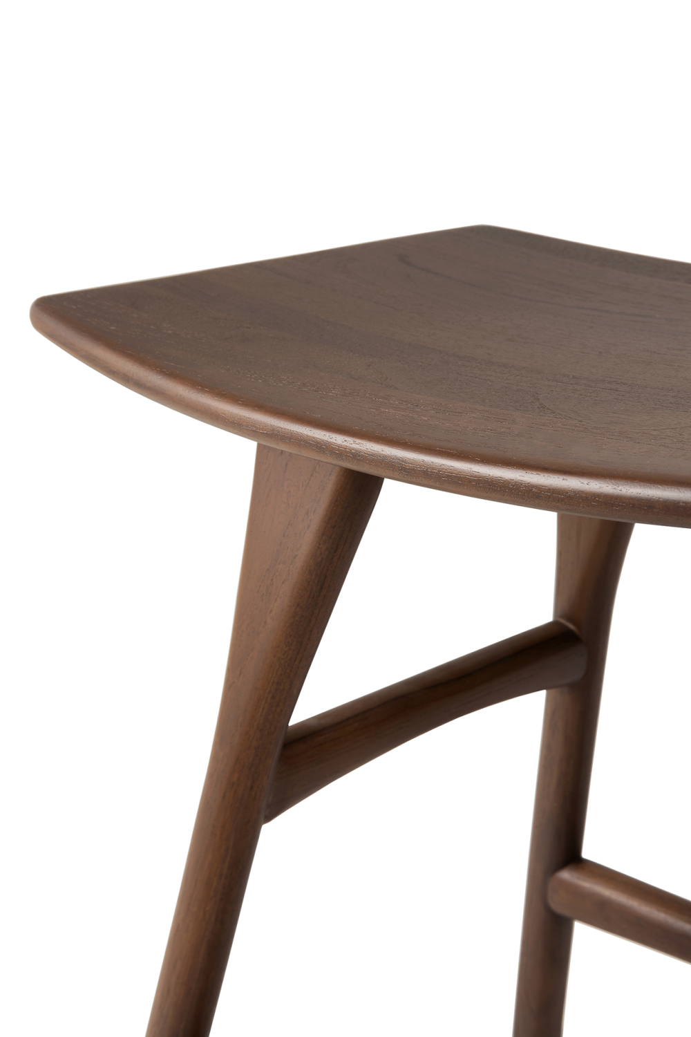   Varnished Teak Stool | Oroa.com