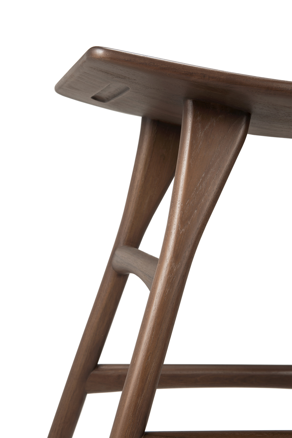   Varnished Teak Stool | Oroa.com