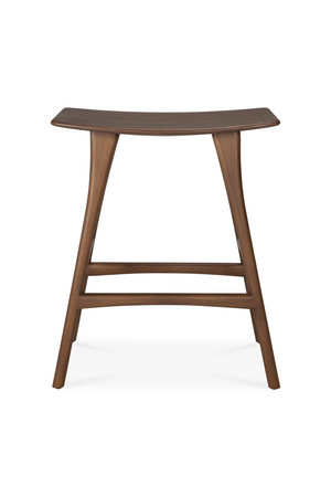   Varnished Teak Counter Stool | Oroa.com