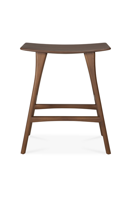   Varnished Teak Counter Stool | Oroa.com