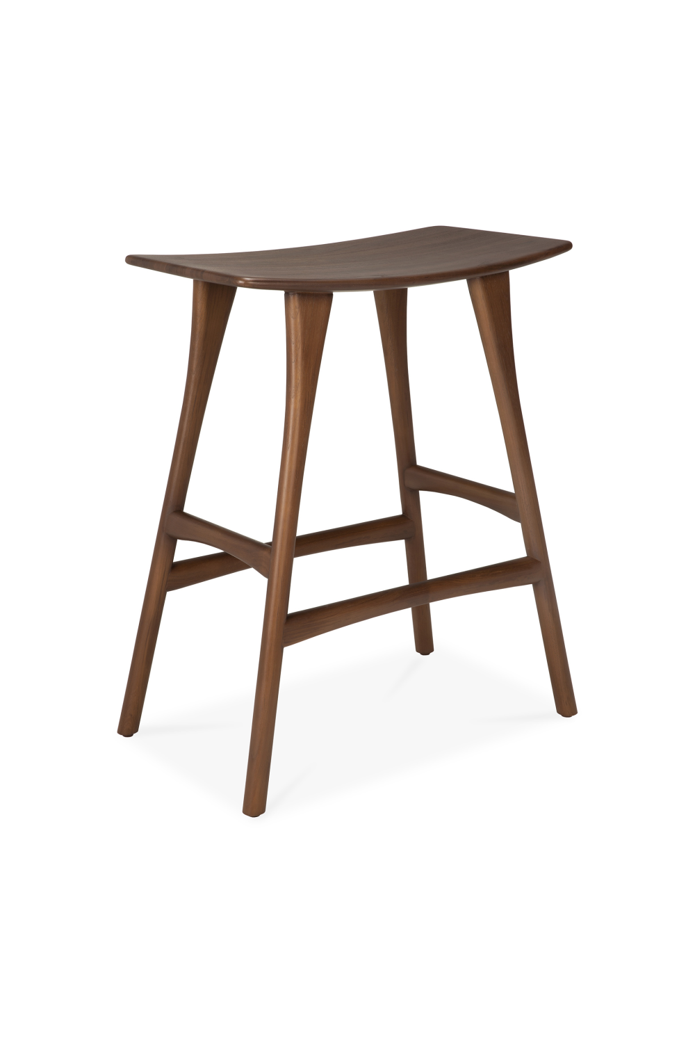   Varnished Teak Counter Stool | Oroa.com