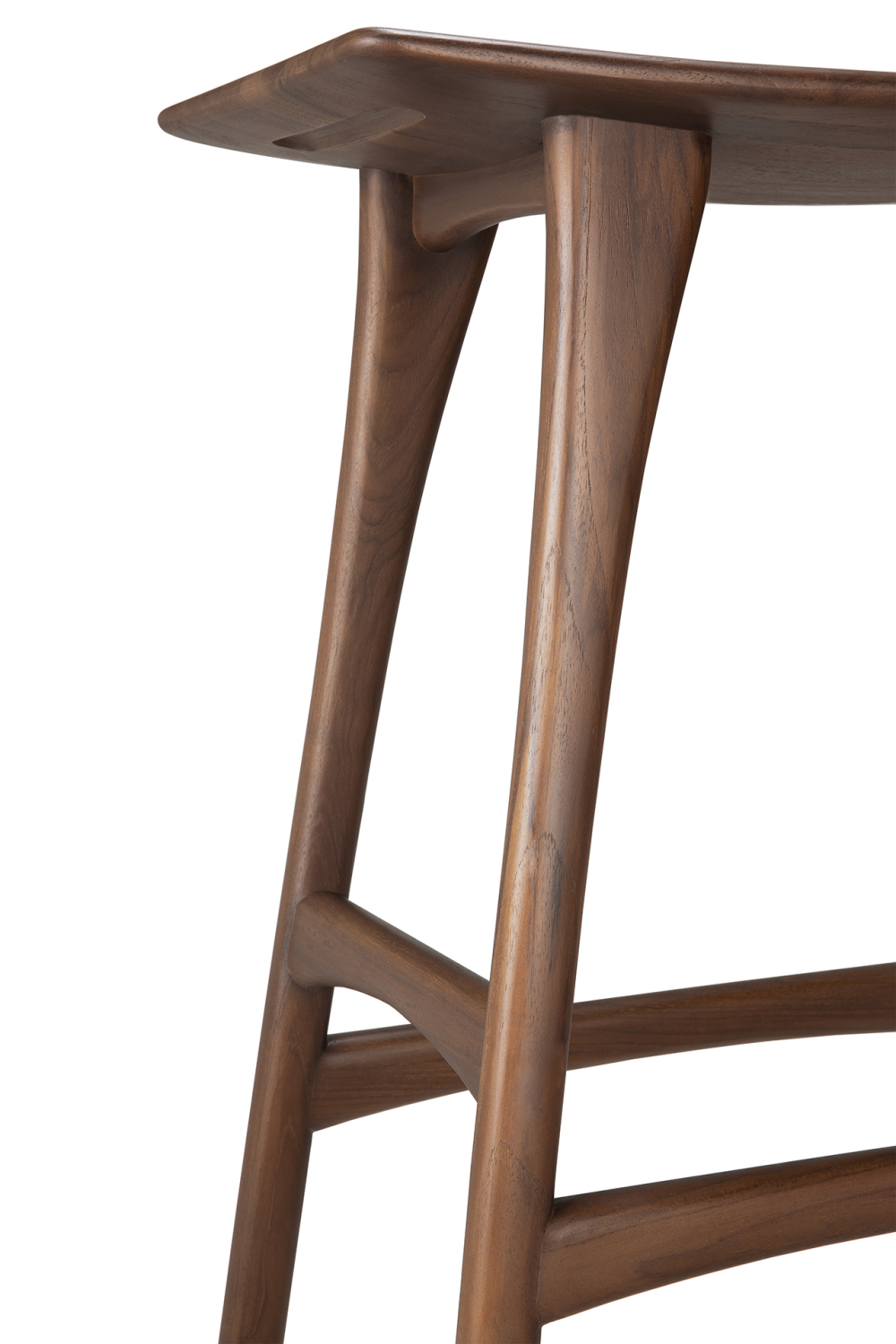   Varnished Teak Counter Stool | Oroa.com