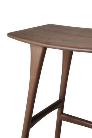   Varnished Teak Counter Stool | Oroa.com