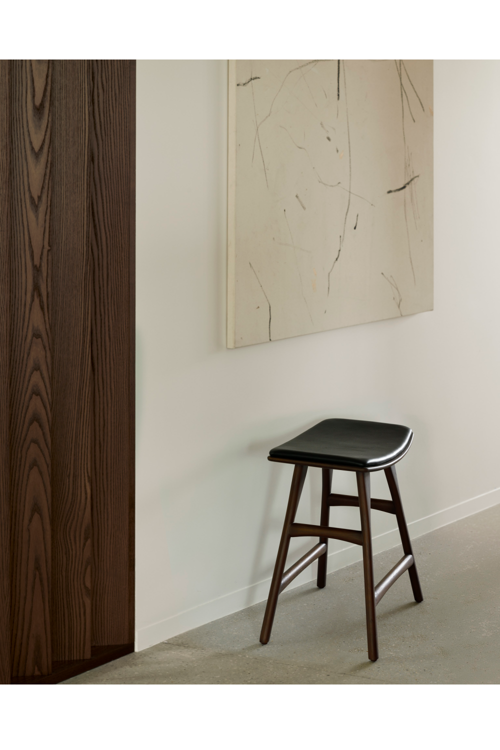   Varnished Teak Stool | Oroa.com
