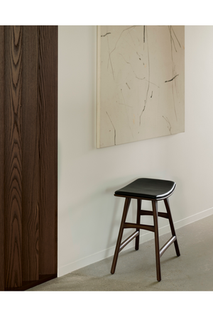   Varnished Teak Stool | Oroa.com