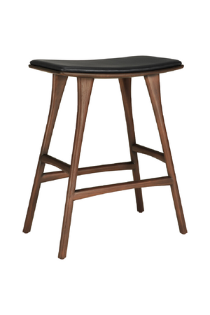   Varnished Teak Counter Stool | Oroa.com