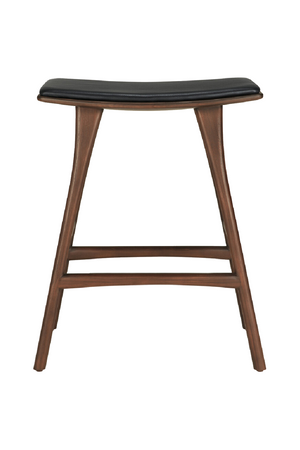   Varnished Teak Counter Stool | Oroa.com
