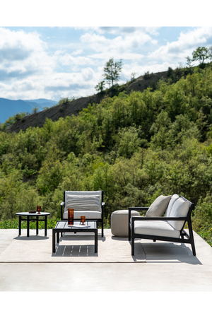   Black Teak Outdoor Sofa | Oroa.com