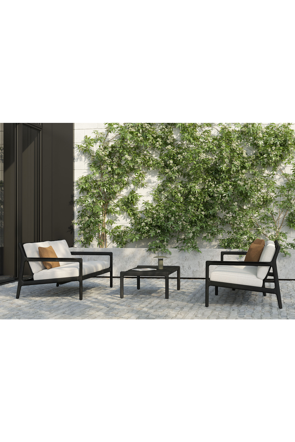   Black Teak 3+ Seater Outdoor Sofa | Oroa.com