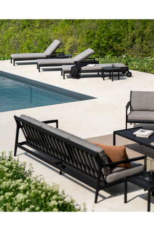   Black Teak 3+ Seater Outdoor Sofa | Oroa.com