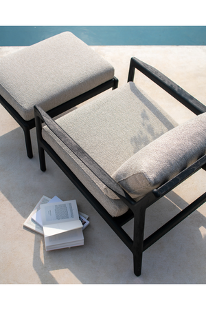   Teak Cushioned Outdoor Stool | Oroa.com