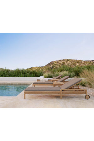   Teak Adjustable Outdoor Lounger | Oroa.com