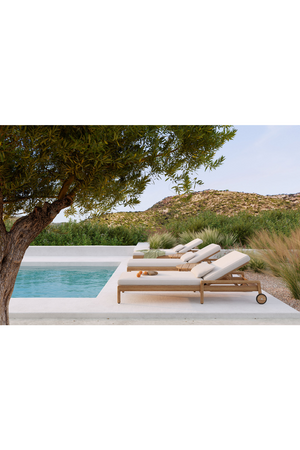   Teak Adjustable Outdoor Lounger | Oroa.com