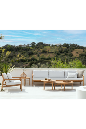   Round Slatted Outdoor Side Table | Oroa.com