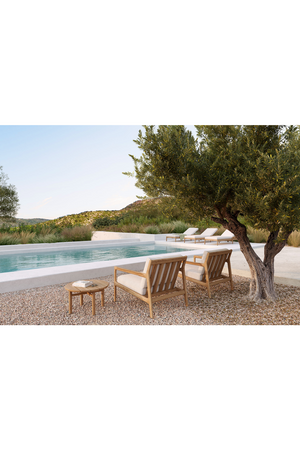   Round Slatted Outdoor Side Table | Oroa.com