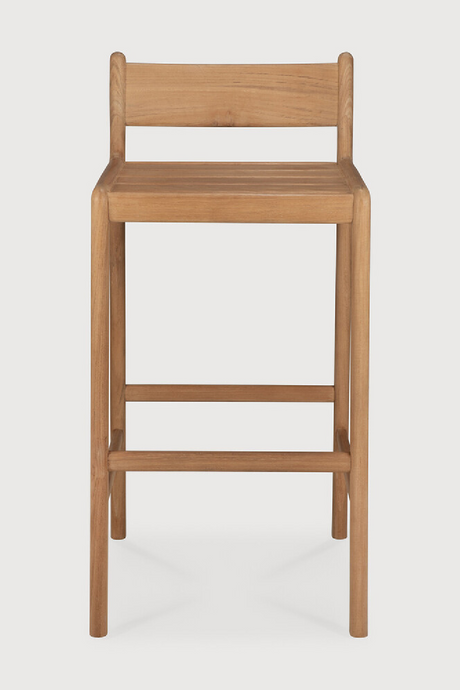   Natural Teak Outdoor Bar Stool | Oroa.com