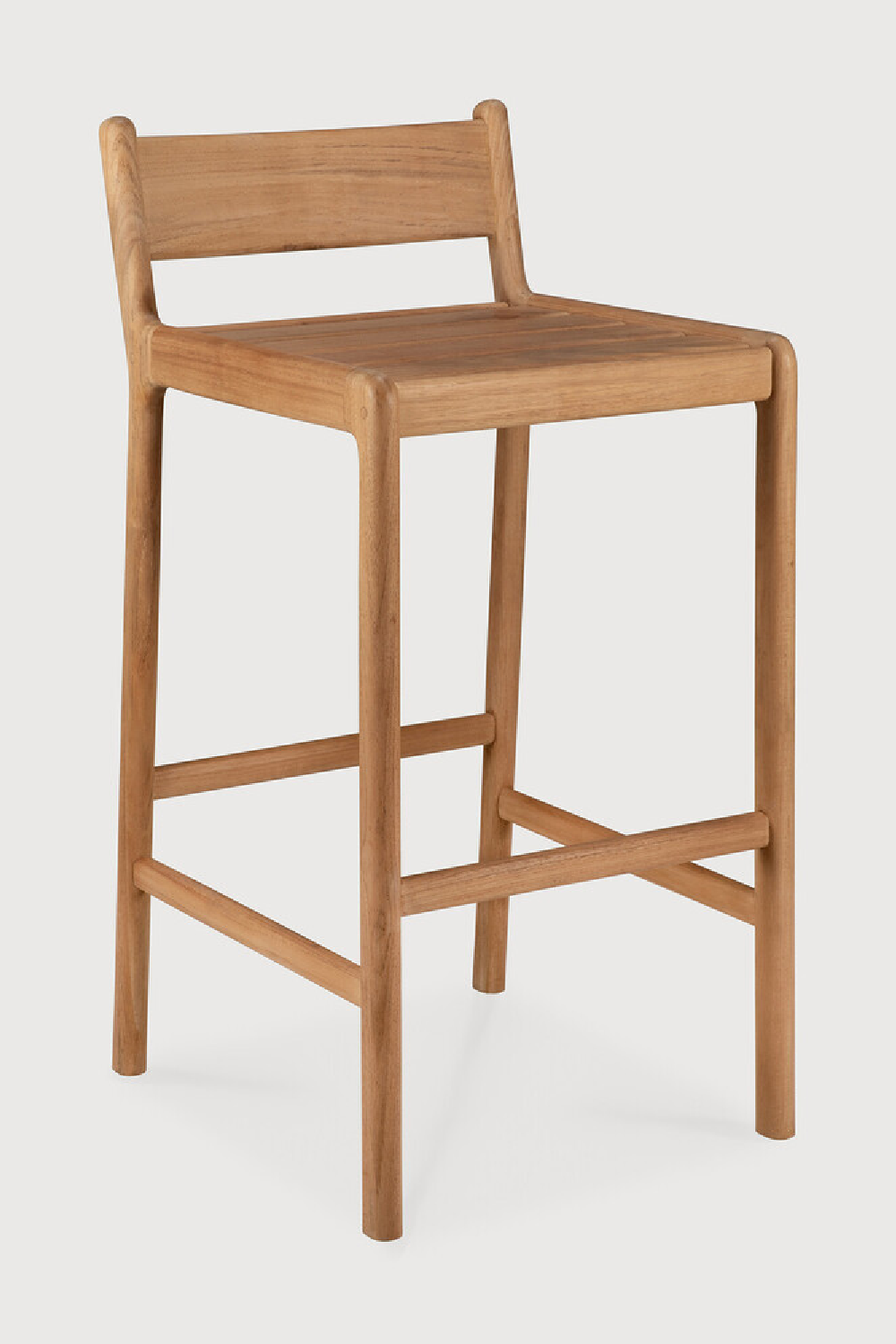  Natural Teak Outdoor Bar Stool | Oroa.com