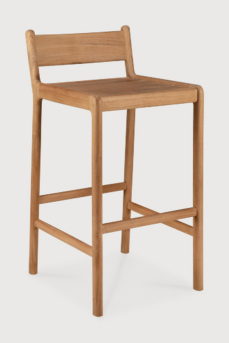   Natural Teak Outdoor Bar Stool | Oroa.com